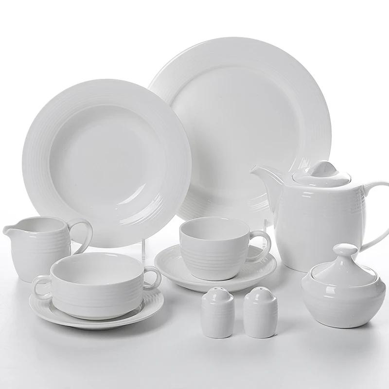 

Ceramics White Plates Dinner Dishes Restaurant Wholesale Price Dinnerware Sets, Crockery Restaurant Hotel!