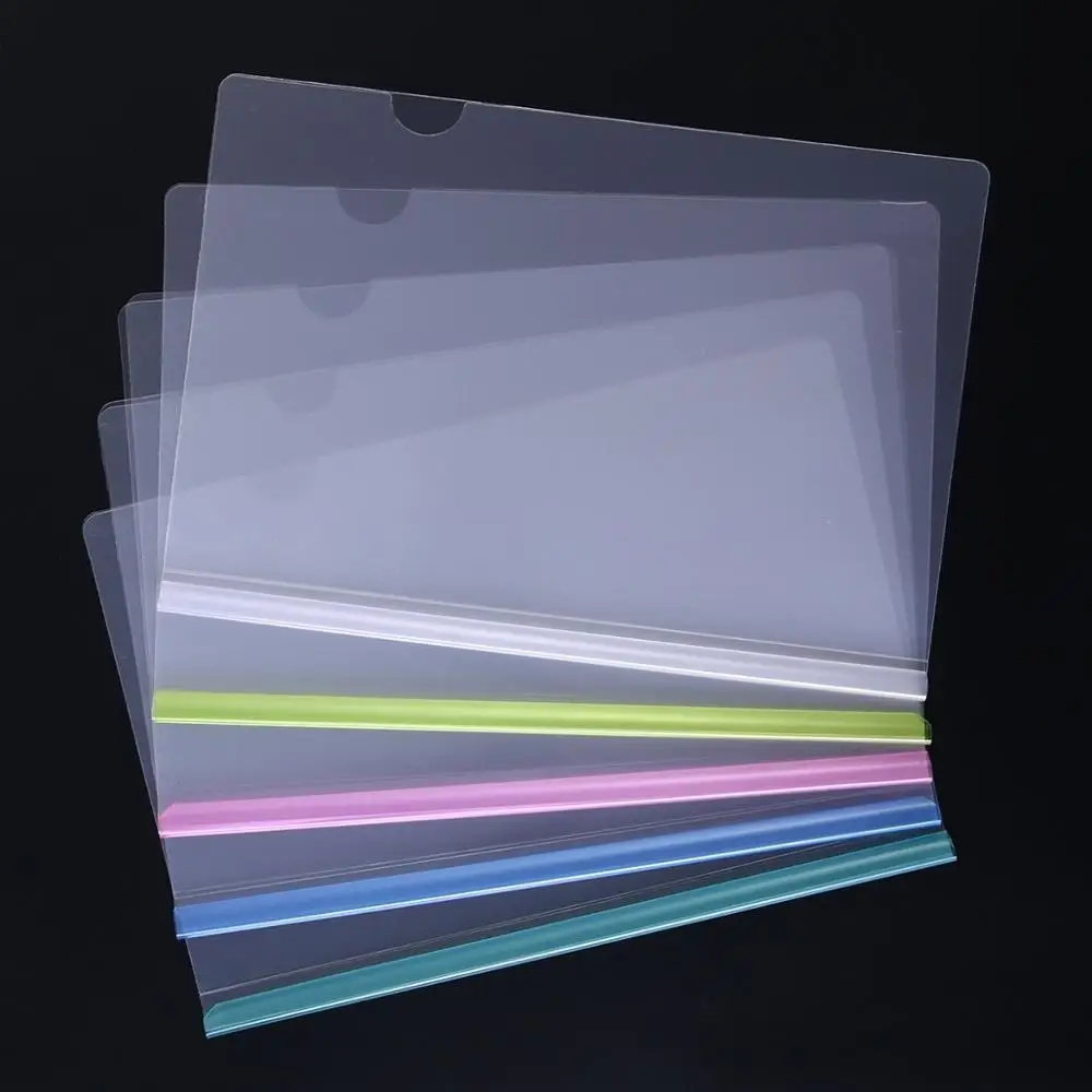 
Transparent Clear Plastic File Folder Sliding Bar Report Covers for A4 Report Cover Organizer Binder 