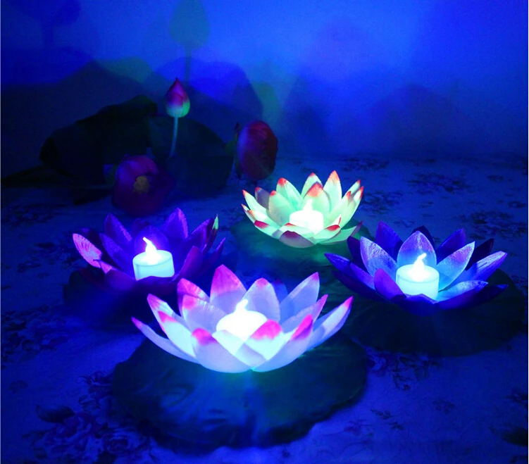 Diameter Cm Floating Led Lotus Lamp In Colorful Changed Water Pool Wishing Lights For Party Diameter Cm Floating Led Lotus Lamp In Colorful Changed Water Pool Wishing Lights For Party
