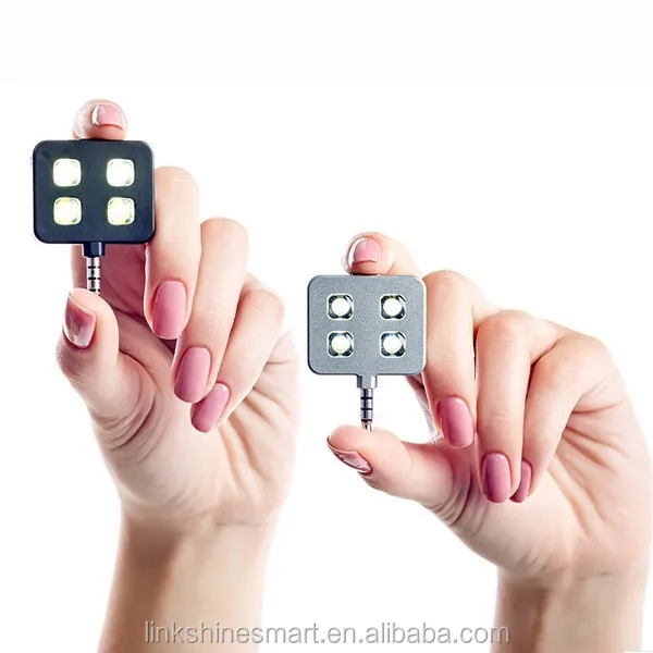 Cell Phone Camera Micro Light- Fill Night Using Enhancing Flash Light Mini 4 LED Speedlite