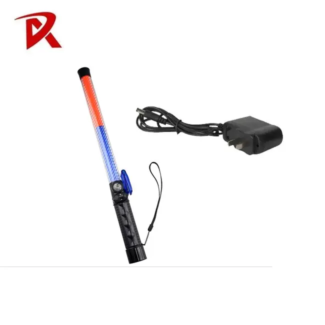 
Portable multi function tripod police rechargeable light stick red green traffic baton  (62199012697)