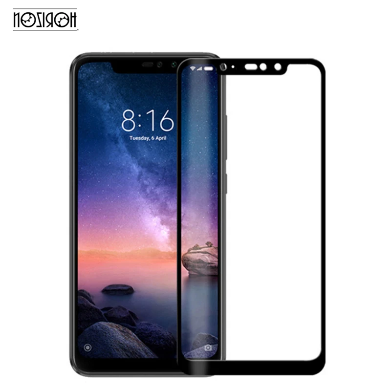 For Xiaomi Redmi Note 6 Pro tempered screen protector New arrival Explosion-proof  black tempered glass screen 2.5D Full Glue