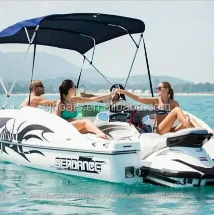 
New SJFZ16 Fiberglass water jet Boat powered by personal watercraft 6 person wave runner CE approved 