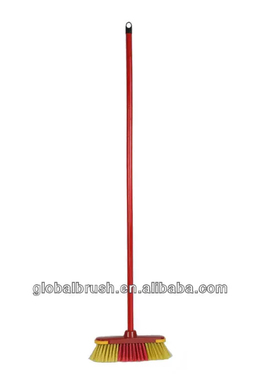 Hq0158 Uk Quality Pp Hand Broom In Blue Red Color With Soft Broom Brush