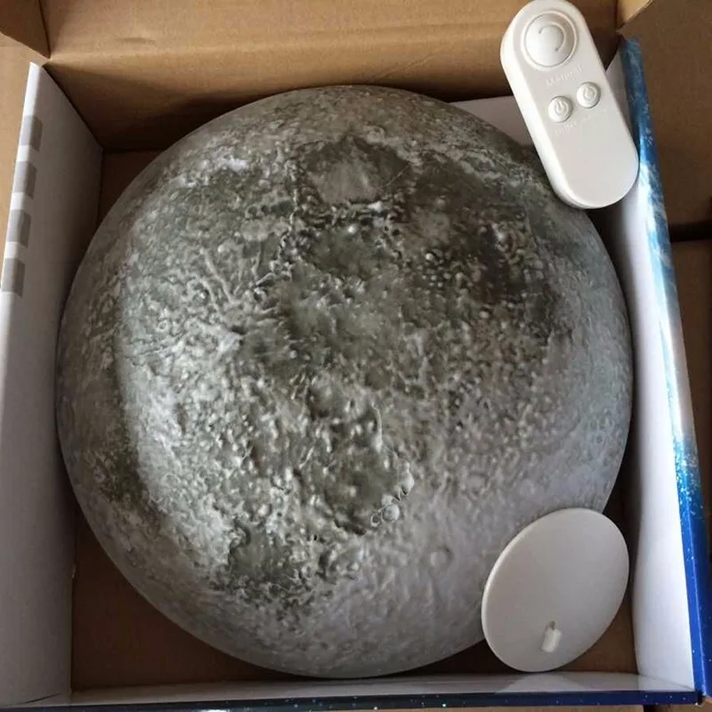 Indoor ABS Material 6 Kinds Phase of the Moon LED Wall Moon Lamp With Remote Control Relaxing Healing Moon Night Light for Kids