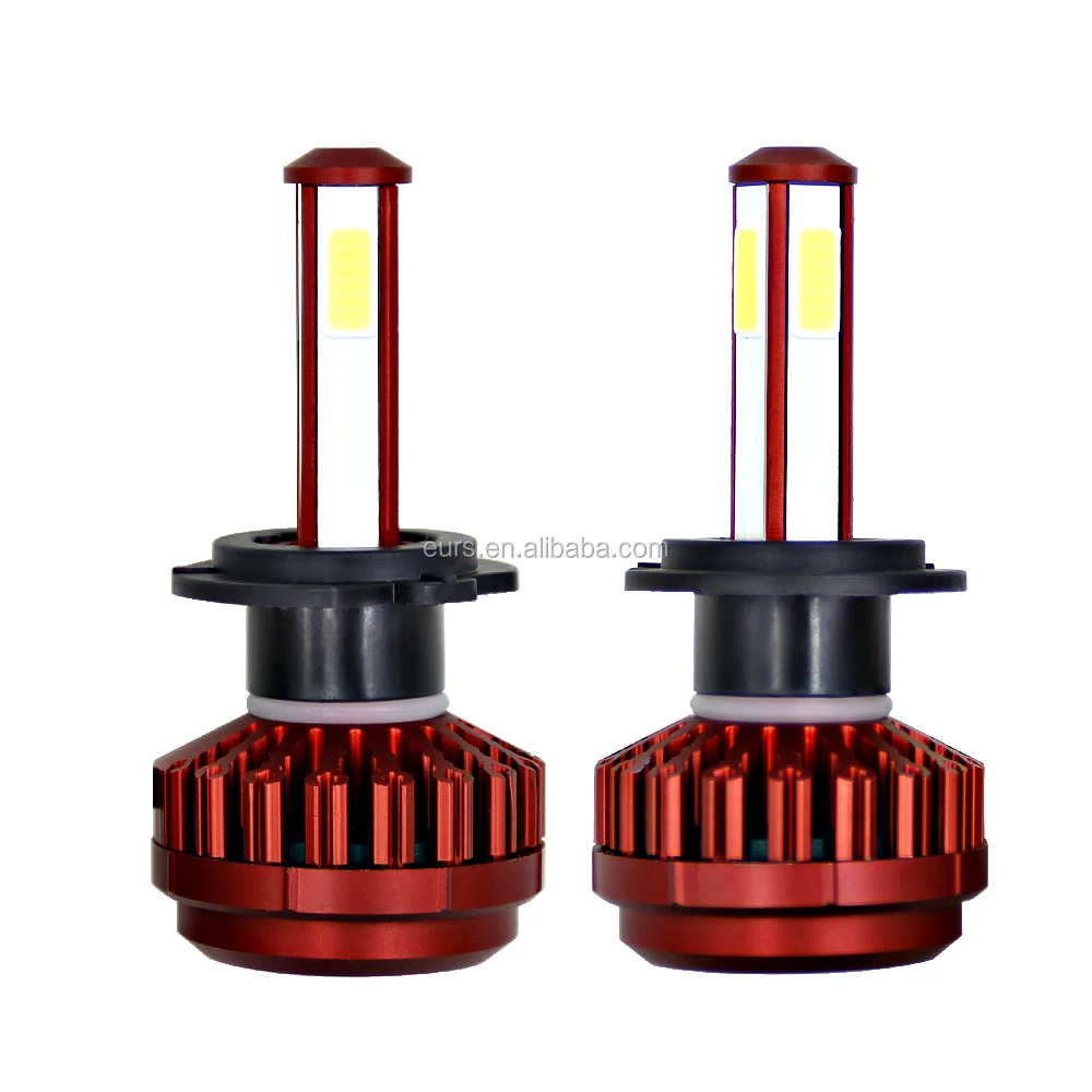 R7 led bulbs for car lights mini all-in-one 24v 80w 6000k 8000lm red auto led headlight H7 for universal cars