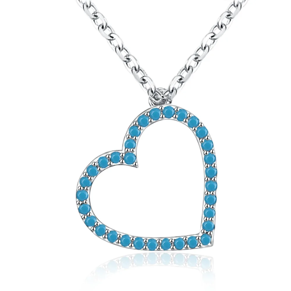 

Tryme jewelry delicate and minimalist necklace 18VN132 925 silver platinum plated AAA CZ heart shape necklace beautiful love gif, N/a