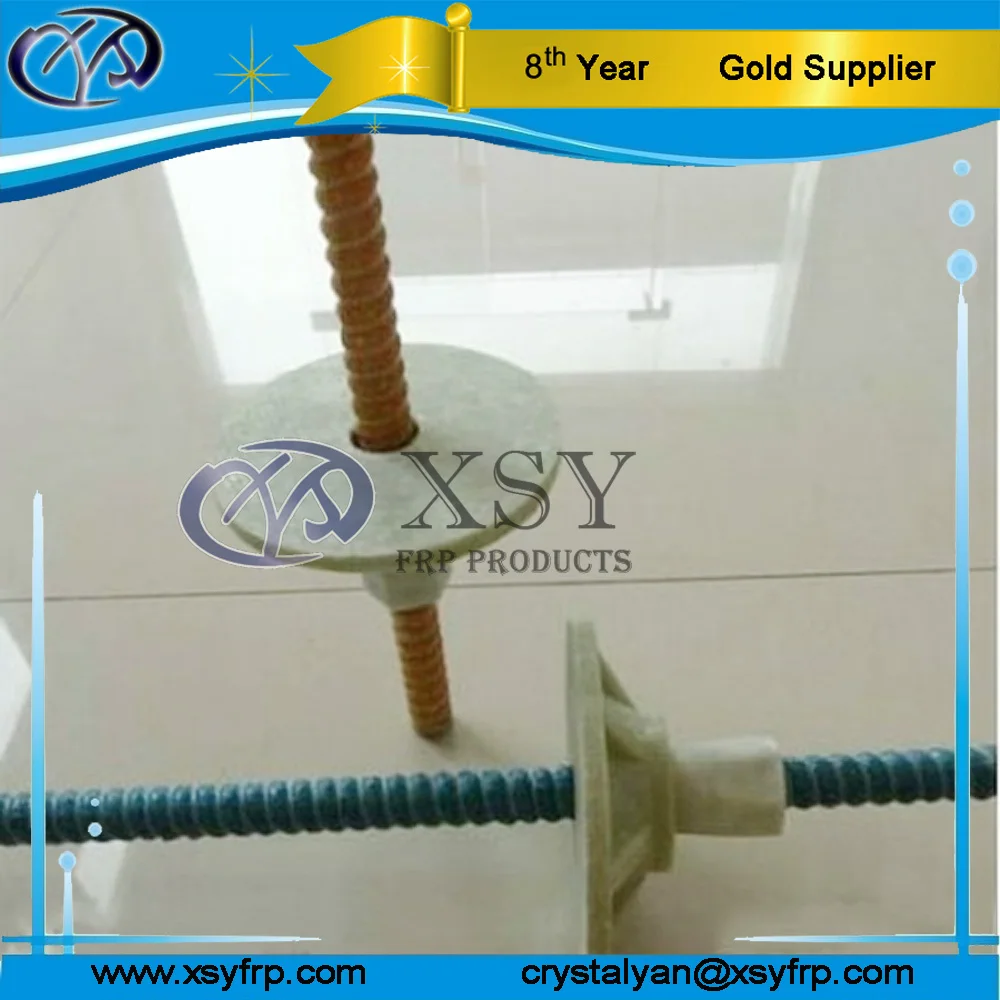 
Cuttable Pultrusion Fiberglass Rock Anchor Bolt With Nut And Tray 