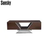 Luxurious fashion european-style Walnut wood Metal elements coffee table SK1224A
