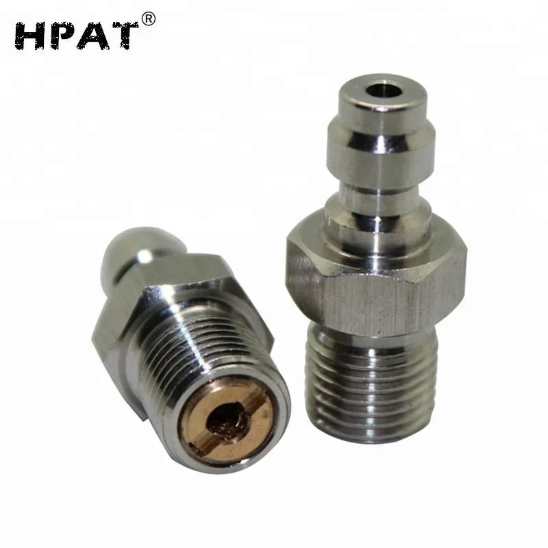 

M10*1 Paintball Airsoft PCP 8mm Male Quick Head Connection Check Valve One Way Foster Fill Nipple