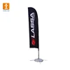 3.8m outdoor with pole and base feather tear drop flying beach flag