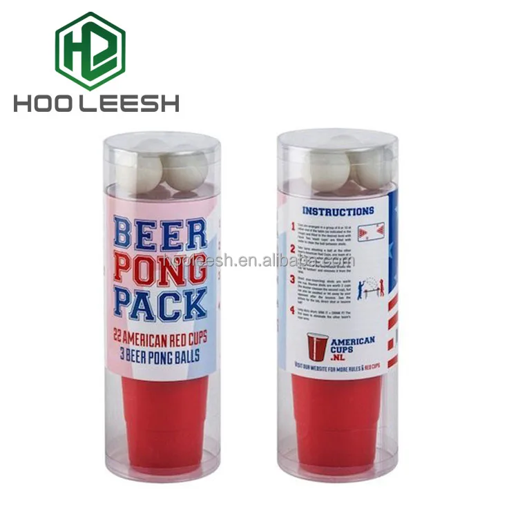 16oz Pvc Box Package Beer Pong Drinking Game With Beer Cup And Balls