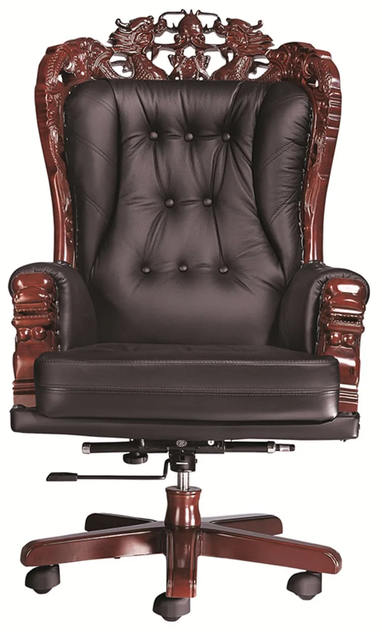 Deluxe Genuine Cowhide Furniture Swivel Executive Ceo Office Chair With