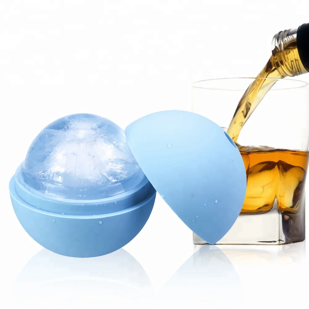 

The Best Original Spherical Large Clear Ice Cream Maker Silicone Sphere Shaped Ice Cube Tray Round Mold Ice Ball, Blue, red, yellow, others
