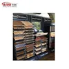 showroom exhibition black powder coated metal floor recamic tile floor display metal mosaic tile rack