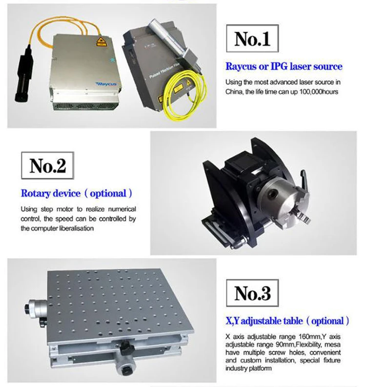 IPG Raycus laser source portable mini fiber laser marking machine for metal with CE FDA