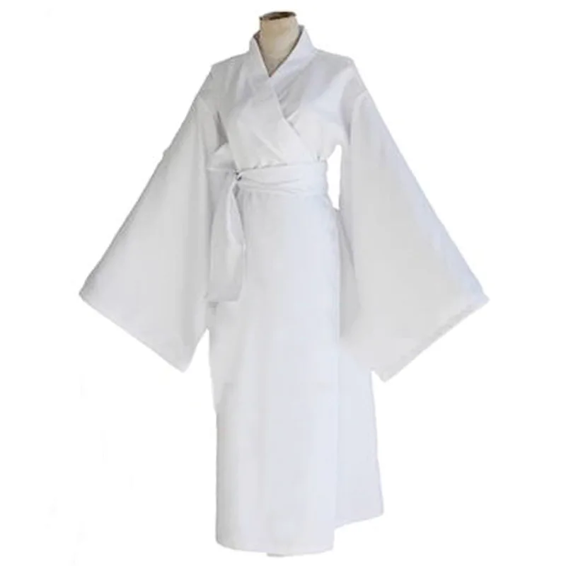 Noragami Bishamon ARAGOTO Cosplay Costume White Purple Bathrobe Kimono 