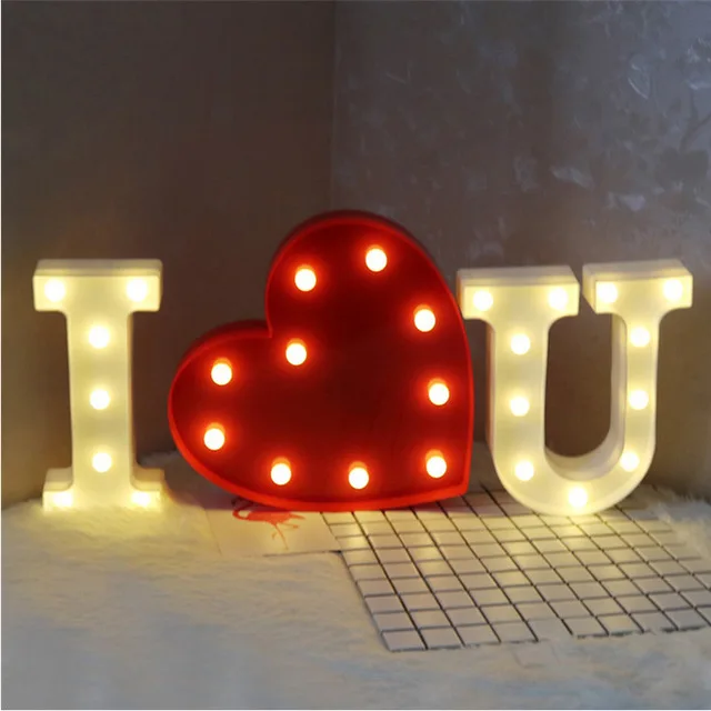 2019 led metal letters new metal vintage light up marquee letters 3D led lights