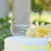 Our Wedding Day Crystal Heart Shape Block Cake Top For Lovers Gift