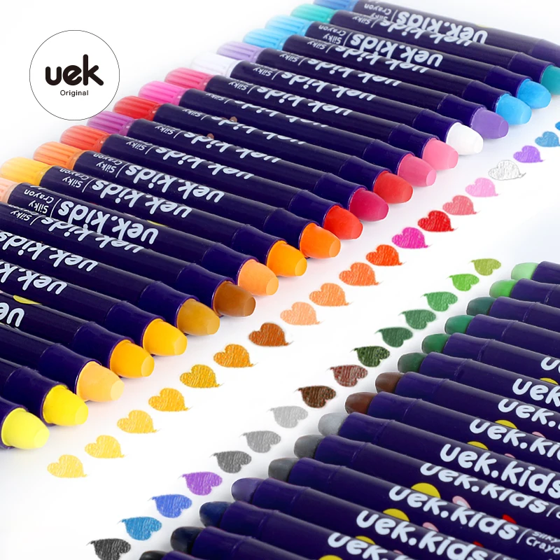 
Uek Kids Drawing Hot sale Custom Logo Crayon Wax 