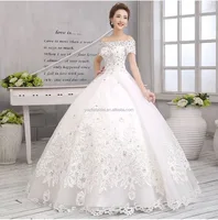 

Short Sleeve A Line Elegant Bride's Wedding Dress