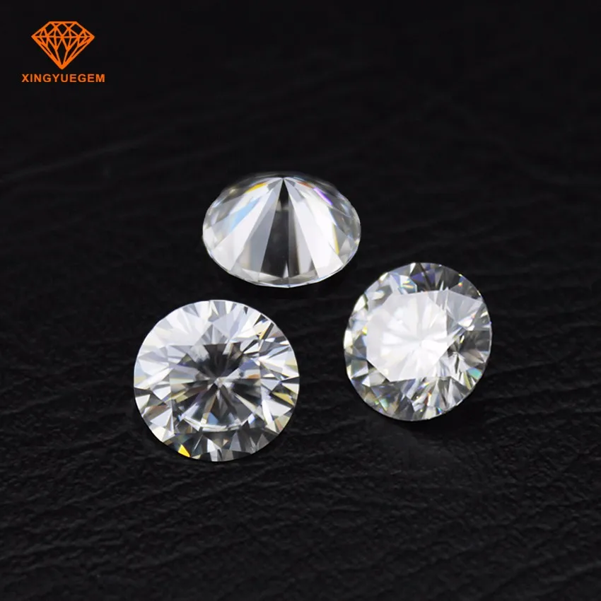 

2 carat  round shape colorless VVS clarity DEF color moissanite loose gemstone, Def colorless