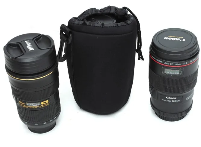4Pcs Waterproof Neoprene DSLR Camera Soft Lens Carry Bags M XL S Case L W4I9
