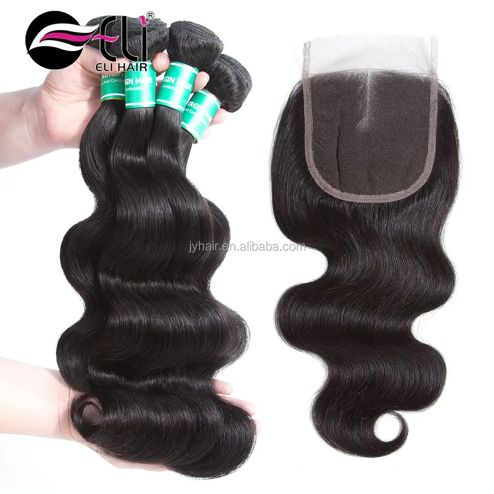 

Hot selling wholesale Grade AAAAAAAA 28 inch brazilian hair top closure body wave products, Natural black
