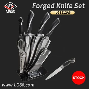 Image of 7pcs high-quality kitchen knife set with acrylic block and color box