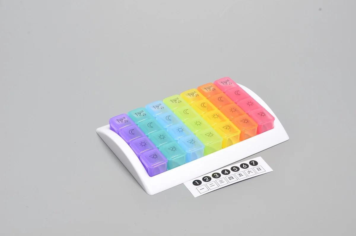 2018 Wholesale Plastic 7 day Weekly Monthly Pill Box Organizer