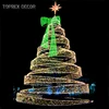 Giant outdoor street led lighted decoration metal wire frame spiral christmas tree