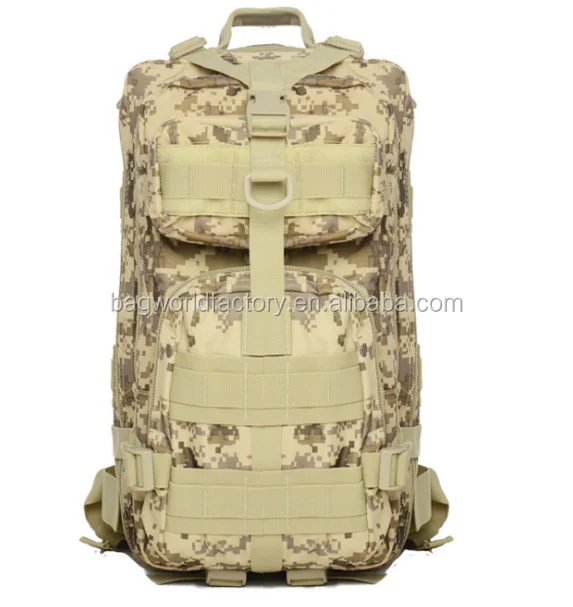

strong High quality outdoor army camo printing military woodland hiking backpack, Customized