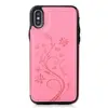 2019 Floral Case for iPhone X XS MAX XR Embossed Flower PU Leather Flip Wallet Phone Case Multi Card Holder for iPhone 7 8 plus