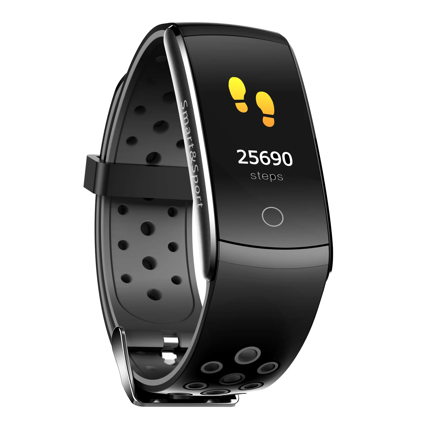 

IP68 smart watch blood pressure Q8S lcd screen color heart rate waterproof fitness tracker sleep monitor wrist band bracelet, Black;red;green