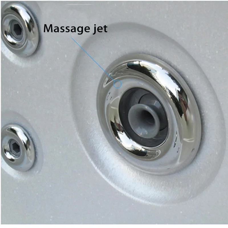 4 Person Acrylic Material Whirlpool Massage Spa Outdoor Bathtub with Foot Step