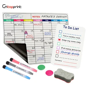 Custom oem monthly magnetic calendar writeboard dry erase magnetic calendar and magnetic notepads for refrigerator