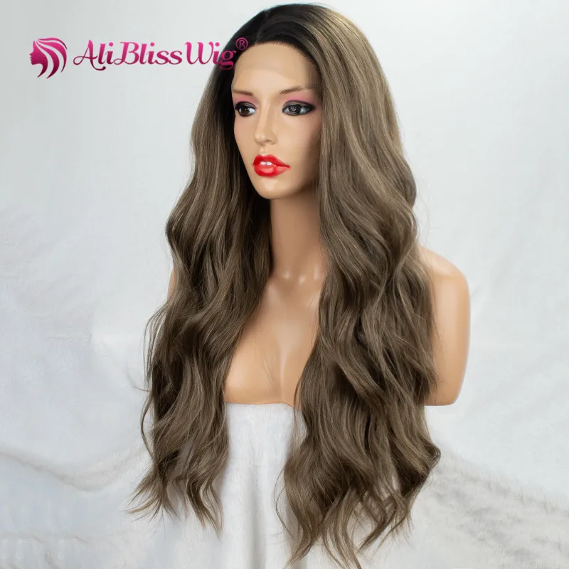 

New Ombre Brown Cheap Wholesale Synthetic Wigs Lace Front