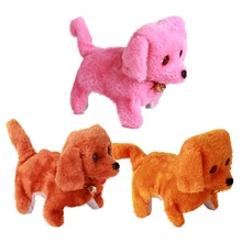 Fast Delivery New Battery Powered Steel Blue Plush Walking Barking Electronic Dog Toy