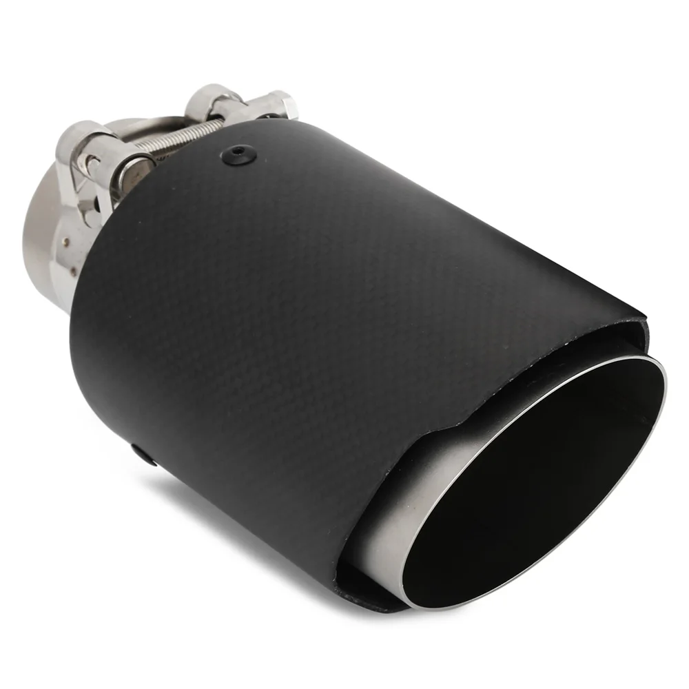 Stainless Steel Dual Carbon Fiber Exhaust Muffler Pipe / Muffler Tips