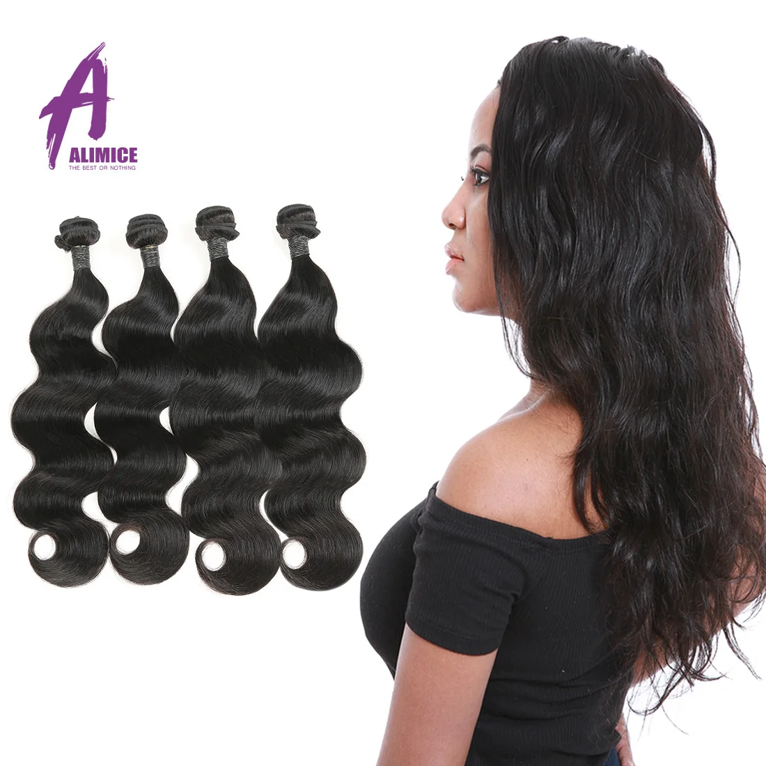 

Wholesale Unprocessed 9A Grade Virgin Brazilian Hair Bundles, Natural black 1b;1#;1b;2#;4# and etc