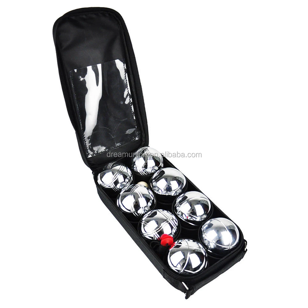 8pc Plastic French Boules Set Petanque Balls Garden Game Free Carry Case NEW Fun 