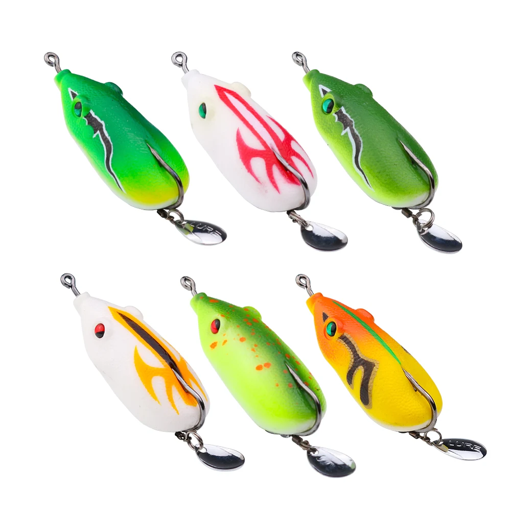 

WRAT 13g 60mm High Quality Frog Lure Fishing Ratty Frog Lure Fishing Lure Dusman Frog, 6 colors