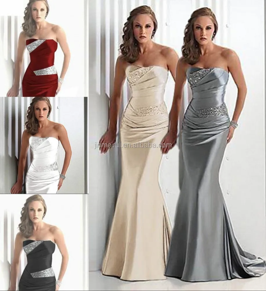 

Send fast delivery Sweetheart Sleeveless Royal Blue Burgundy Mermaid Gray Bridesmaid Dresses Vestidos De Wholesale