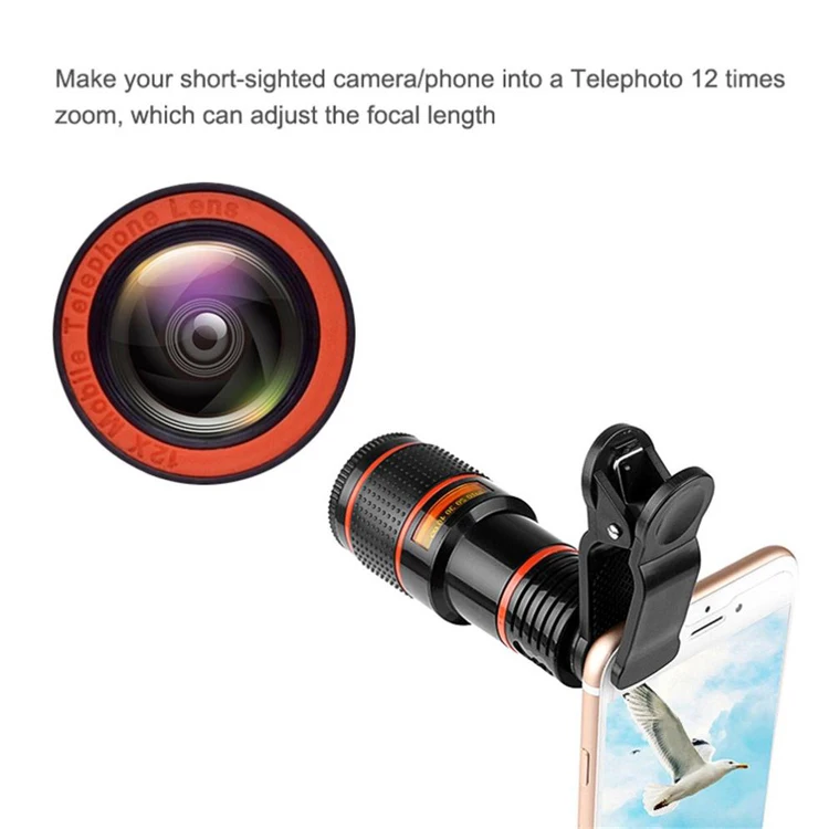 Zoom Hd Camera Telephoto Phone Lens Optical Telescope Lens 8X 12X Lens