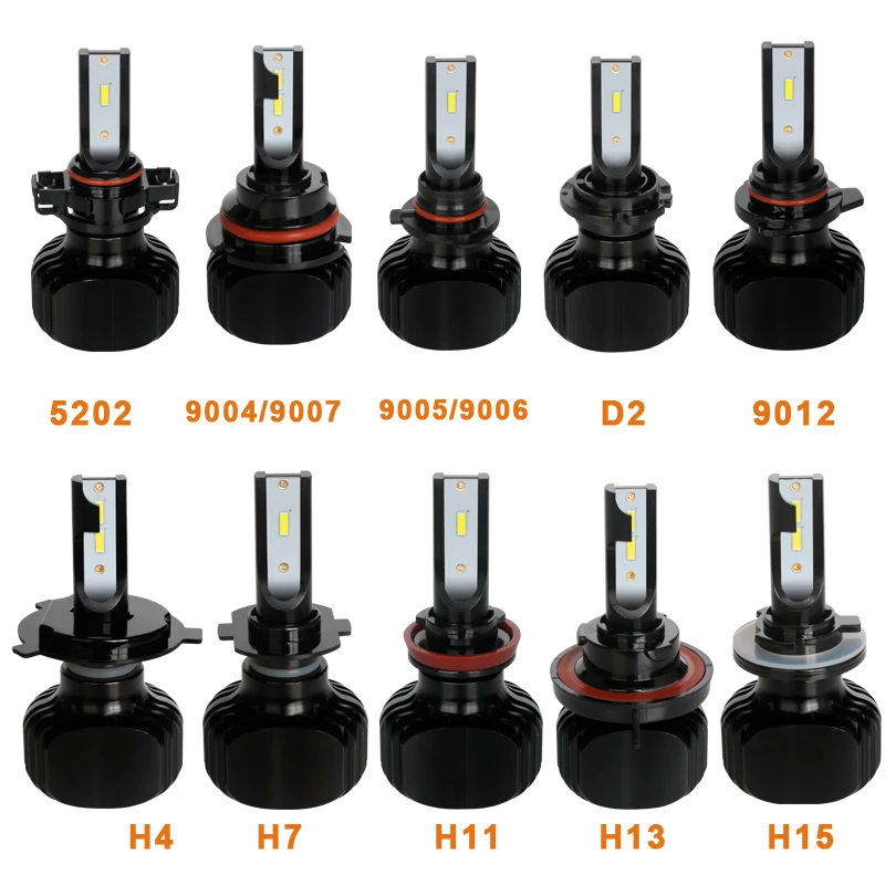 Fanless 2 Sides 30w 6000lm L5 Led Headlight Xenon White 12v 24v G5 G20