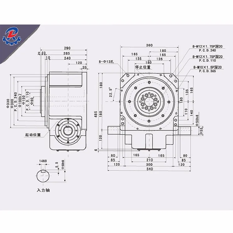 180 DT Series dividing head, Indexing drivers, Cam Indexing