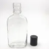 Nice design 200ml flat cold brew glass coffee bottle for ice tea kombucha