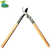 Garden pruning lopper wood handle scissors