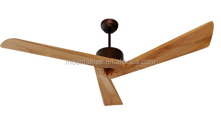 MOUNTAIN AIR Electrical DC motor natural wood ceiling fan 60YFT-806