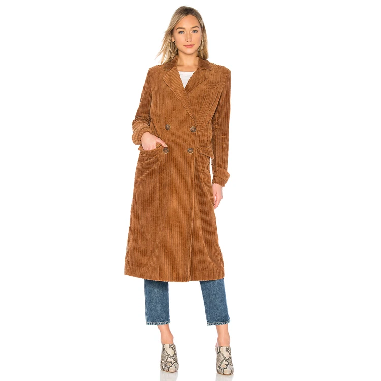 women's long corduroy coat